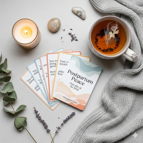 "Postpartum Peace" Affirmation Cards for Moms